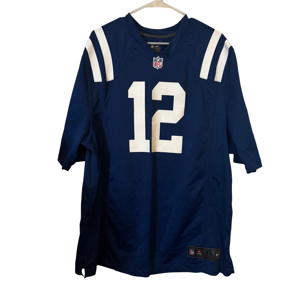 Nike NFL On Field Jersey Men's XL Andrew Luck #12 EUC Blue Indianapolis Colts